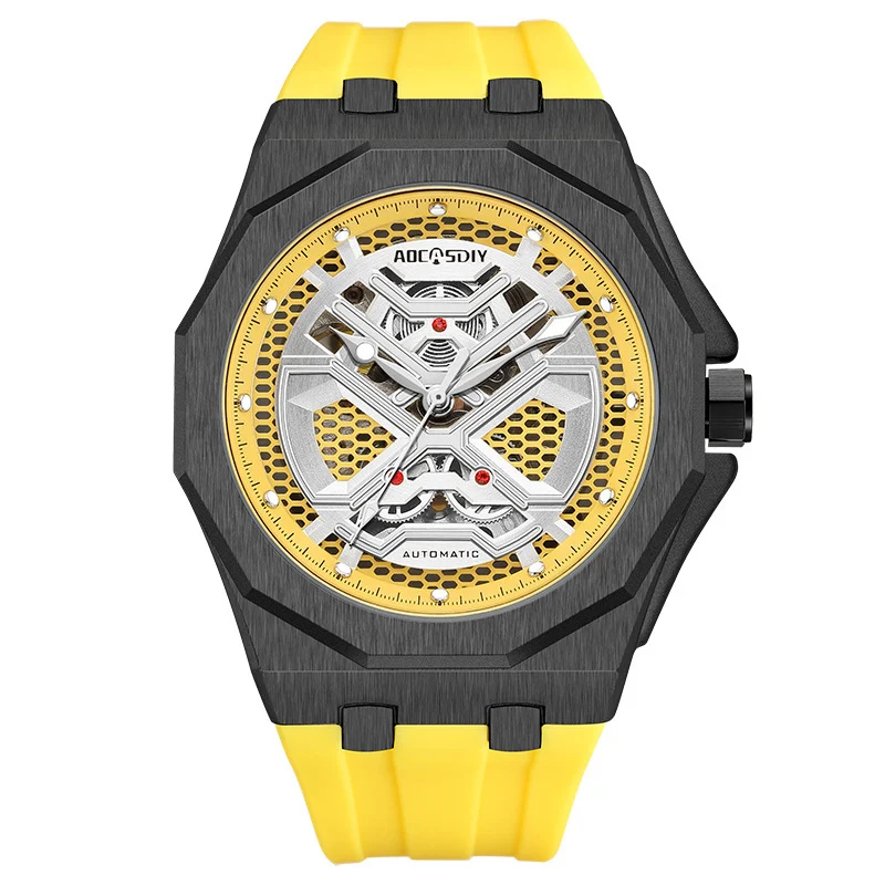 Trendy Hollow Mechanical Watch With Luminous Display And Water Resistance For Men - Image 4