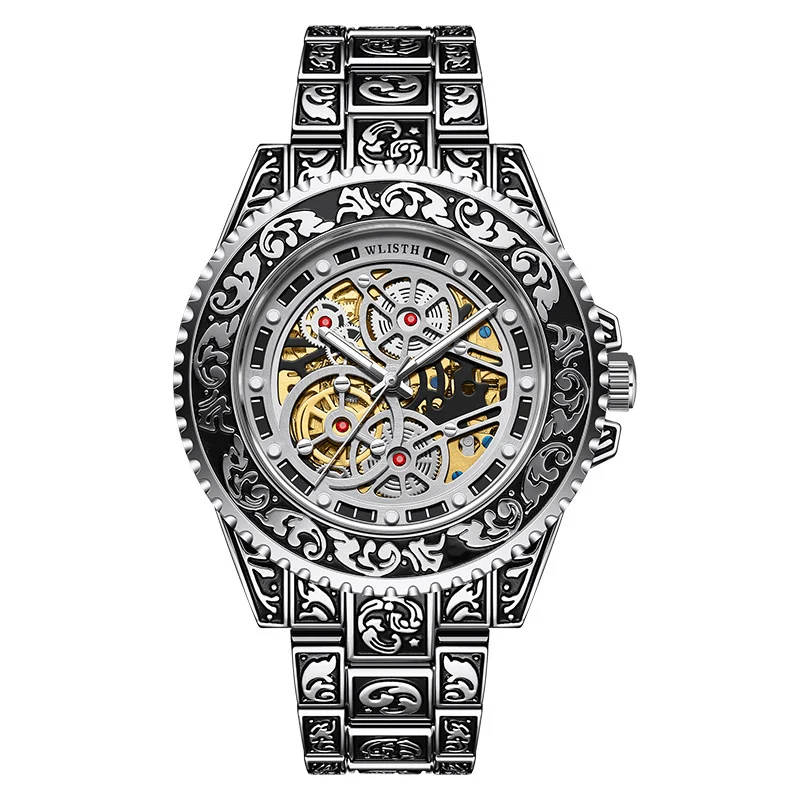 New Stylish Luminous Mens Fully Automatic Mechanical Watch A Trendy Vintage Timepiece - Image 4