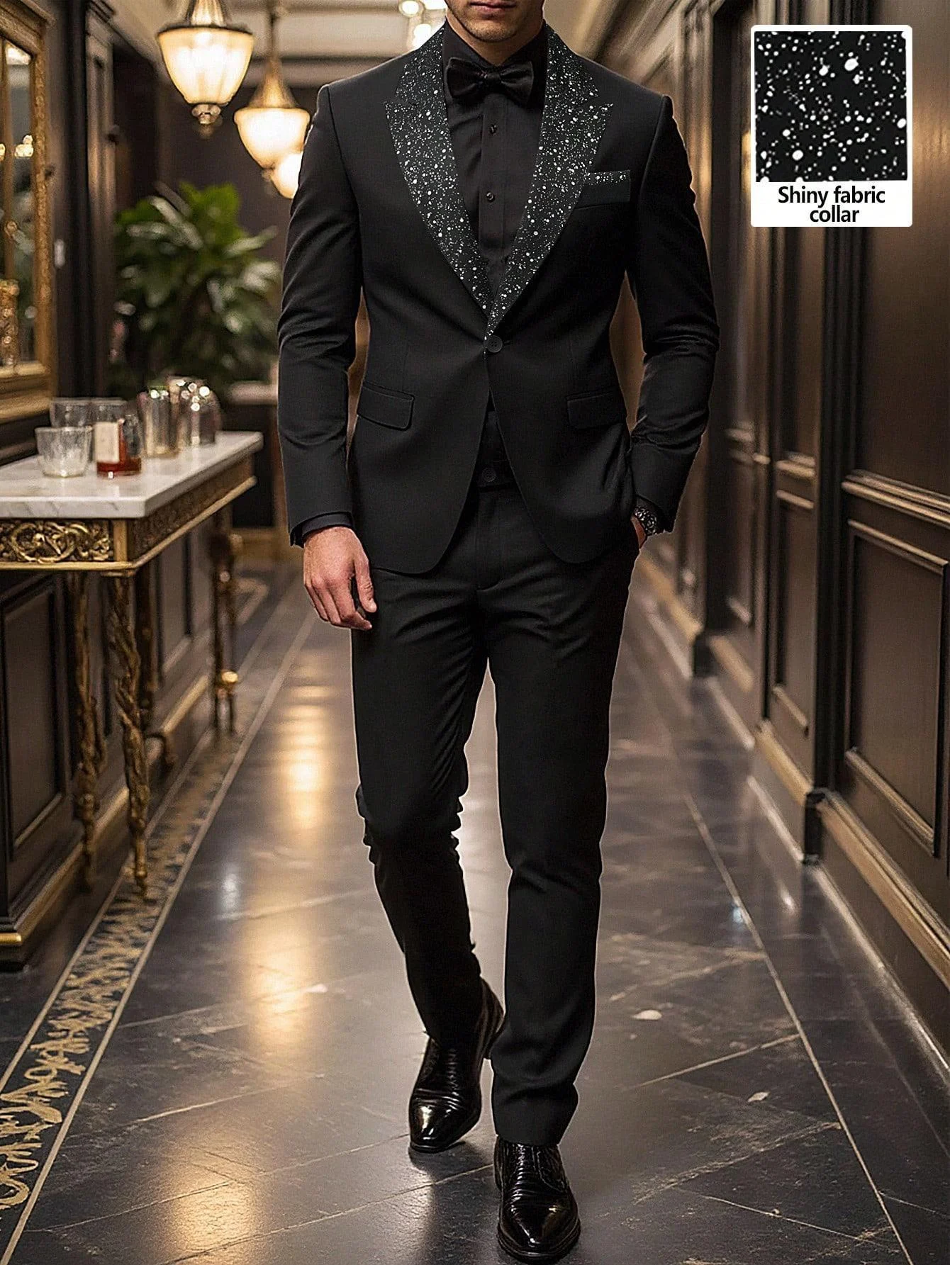 Mens Solid-Color Business Suit Set - Image 5