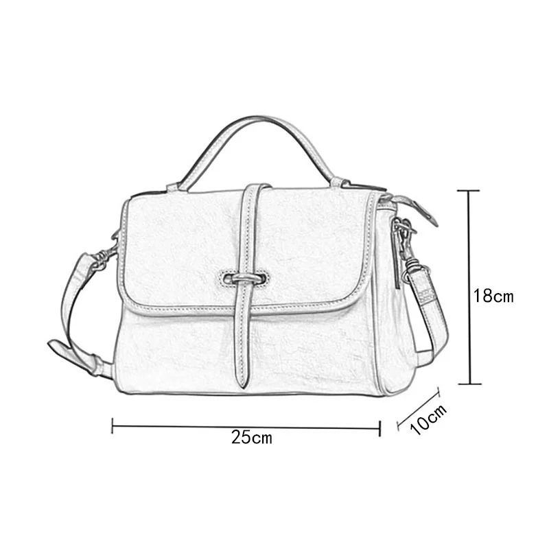 Handmade First Layer Cowhide Skeleton-skin Vintage Messenger Bag - Image 6