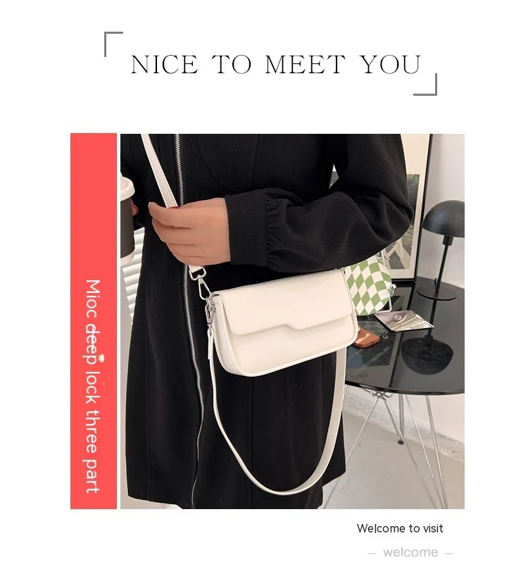 Niche Baguette Bag Korean Style Simple Underarm Shoulder Bag - Image 8