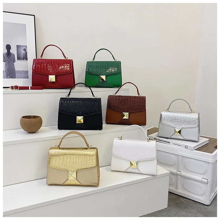 Mining Stone Pattern Stitching Square Pouch Women's Classic All-match Niche Shoulder Bag - Image 8