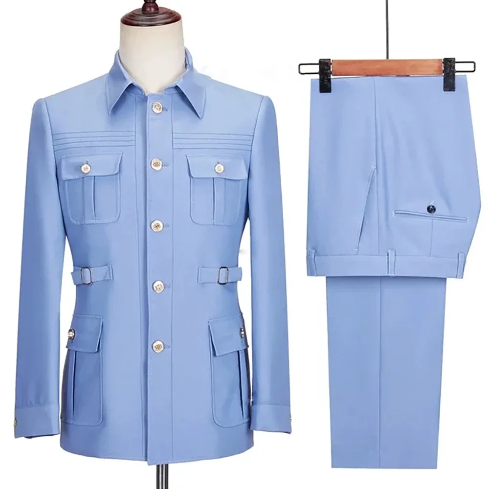 Amazon Foreign Trade Slim-Fit Two-Piece Wedding Prom Formal Wear Business Suit - Image 2
