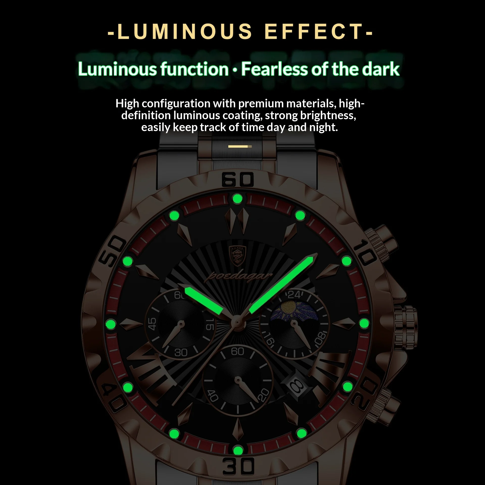 Waterproof Multifunction Sporty Mens Watch - Image 6