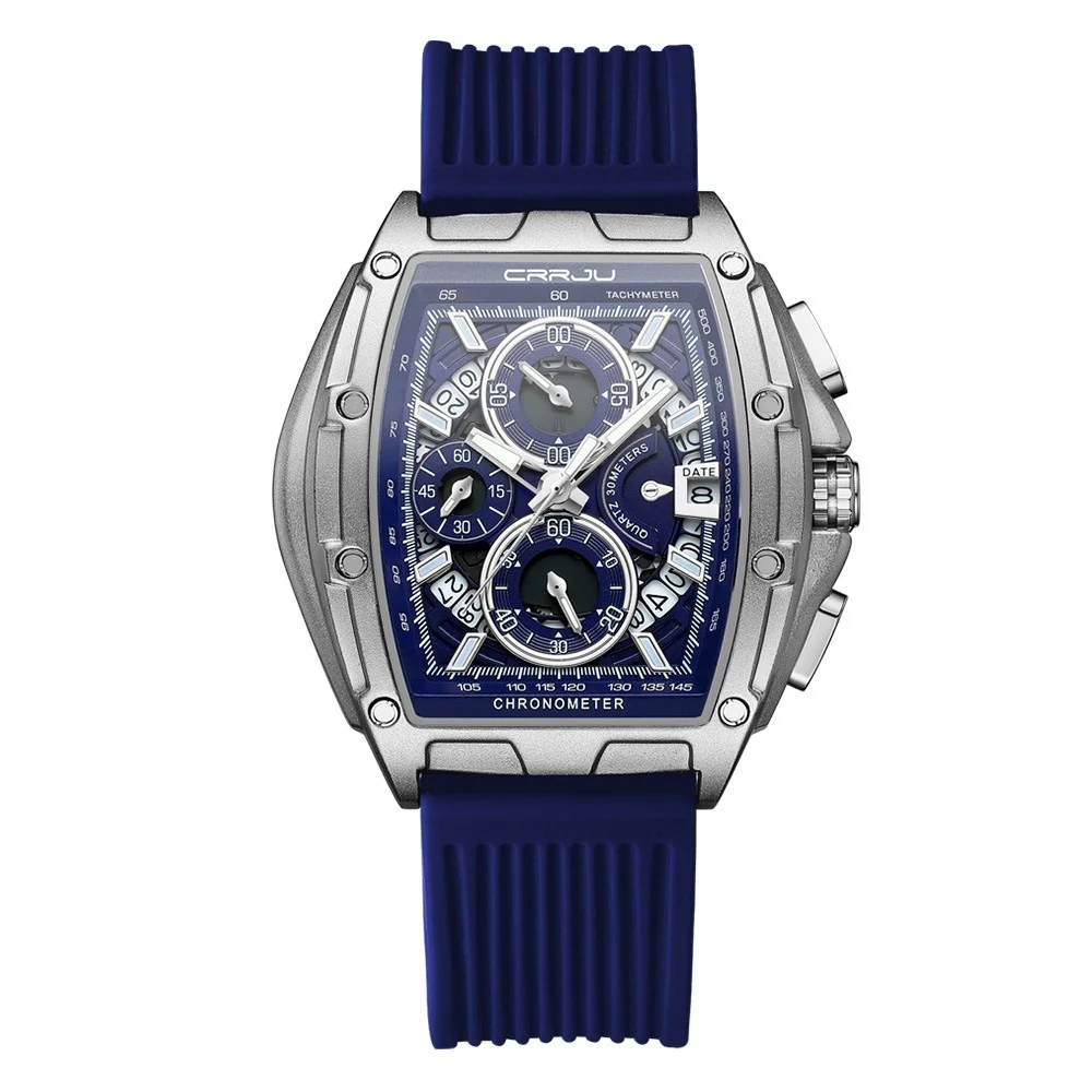 Neutral Waterproof Tape Calendar Multifunction Mens Watch Quartz Watch - Image 7