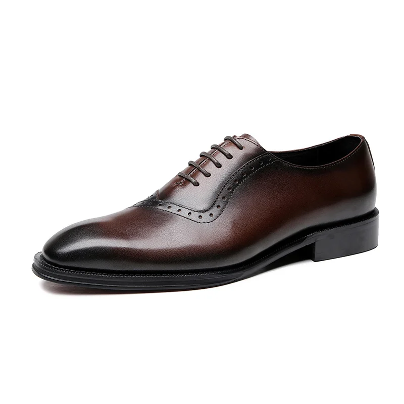 Business Carved Pointed Retro Wedding Shoes Men - Image 2