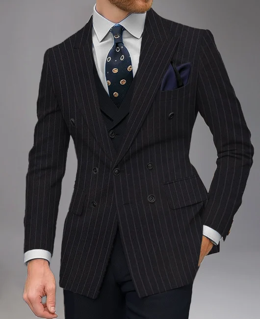 Business-Casual Tailored Suit Spring-Autumn Top For Men - Image 7