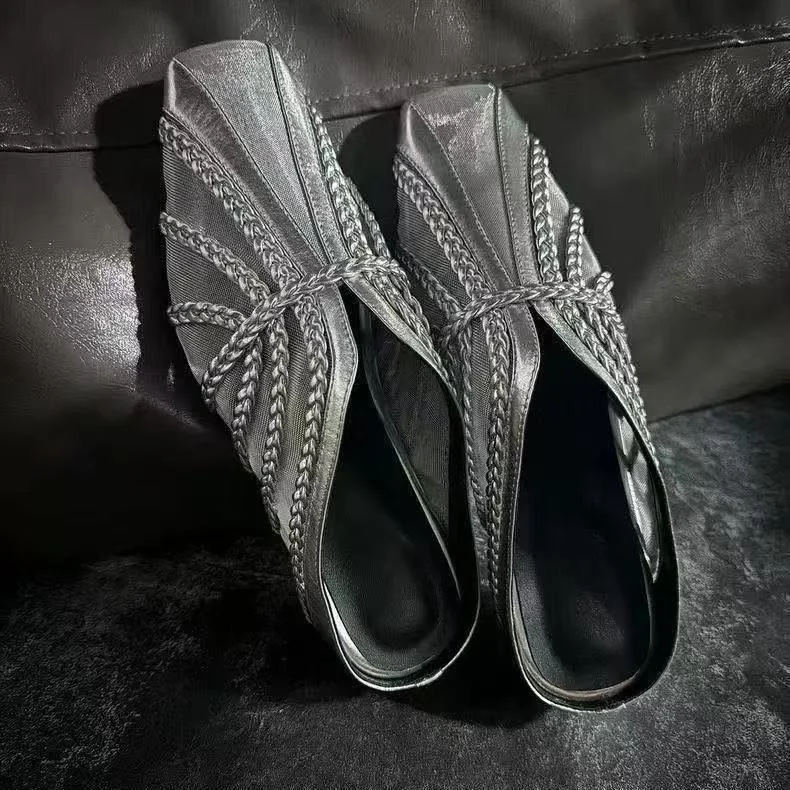 Fashionable Breathable Closed-toe Half-slipper For Women - Image 2