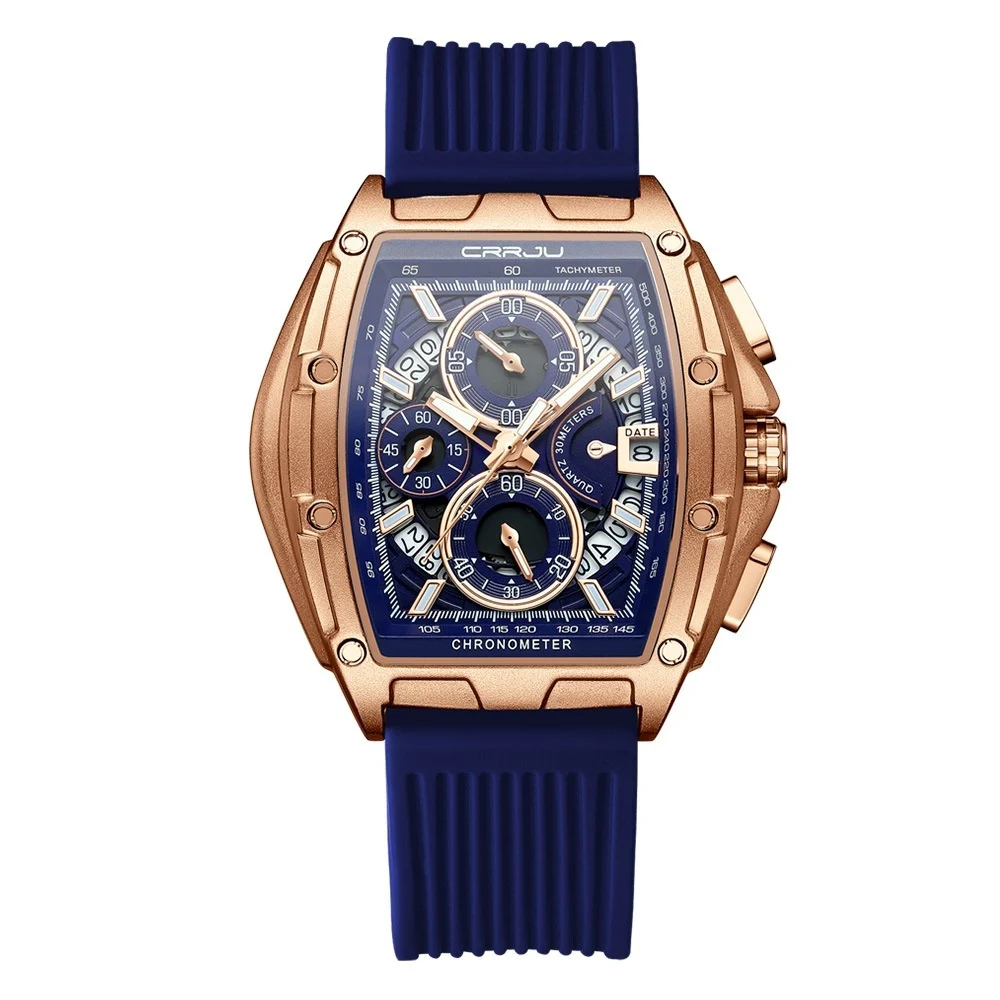 Neutral Waterproof Tape Calendar Multifunction Mens Watch Quartz Watch - Image 4