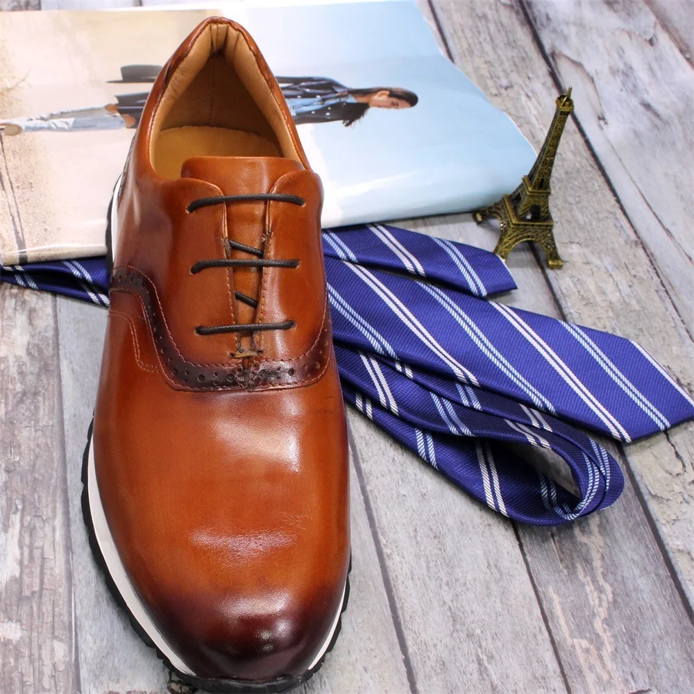 Breathable And Non Slip Leather Men Shoes - Image 2