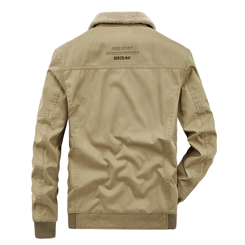 Multi-pocket Casual Cotton Jacket For Young And Middle-aged Adults - Image 6