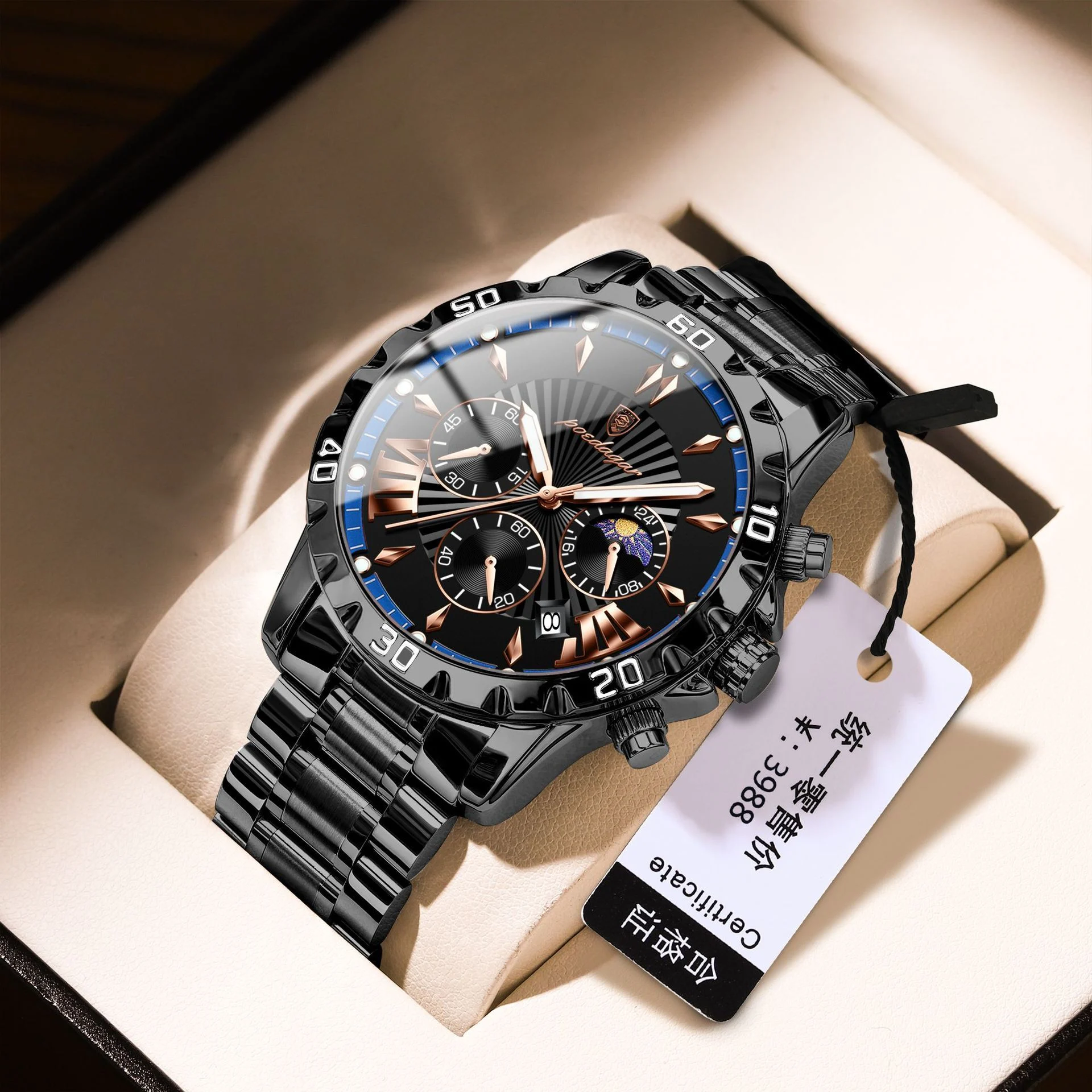 Waterproof Multifunction Sporty Mens Watch - Image 4