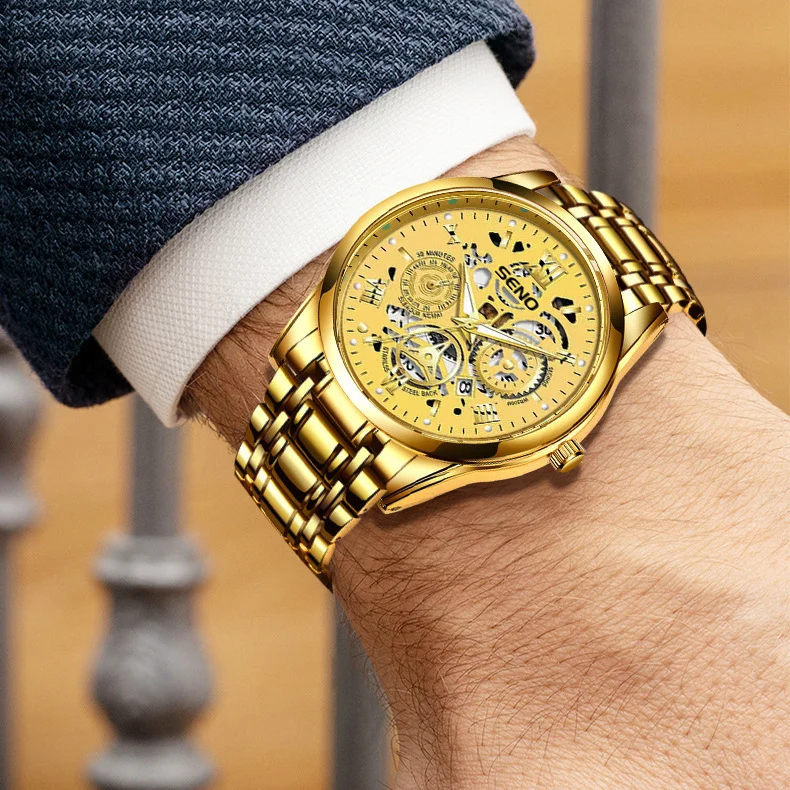 Waterproof Luminous Hollow Out Mens Watch