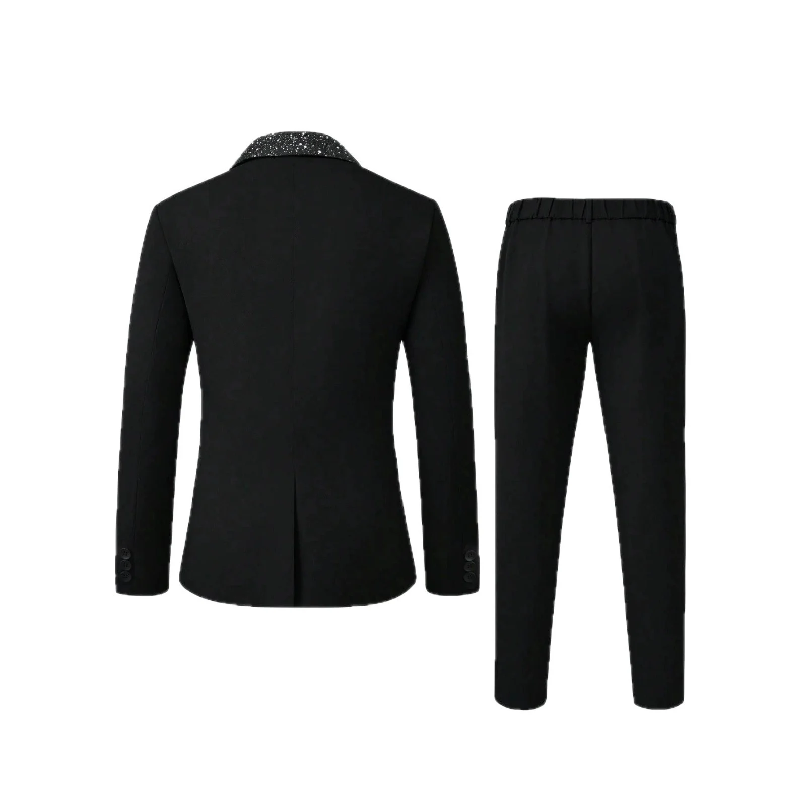 Mens Solid-Color Business Suit Set - Image 2