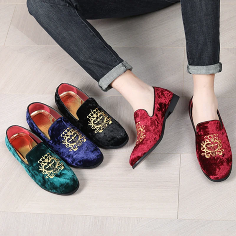 Mens Embroidered Shoes