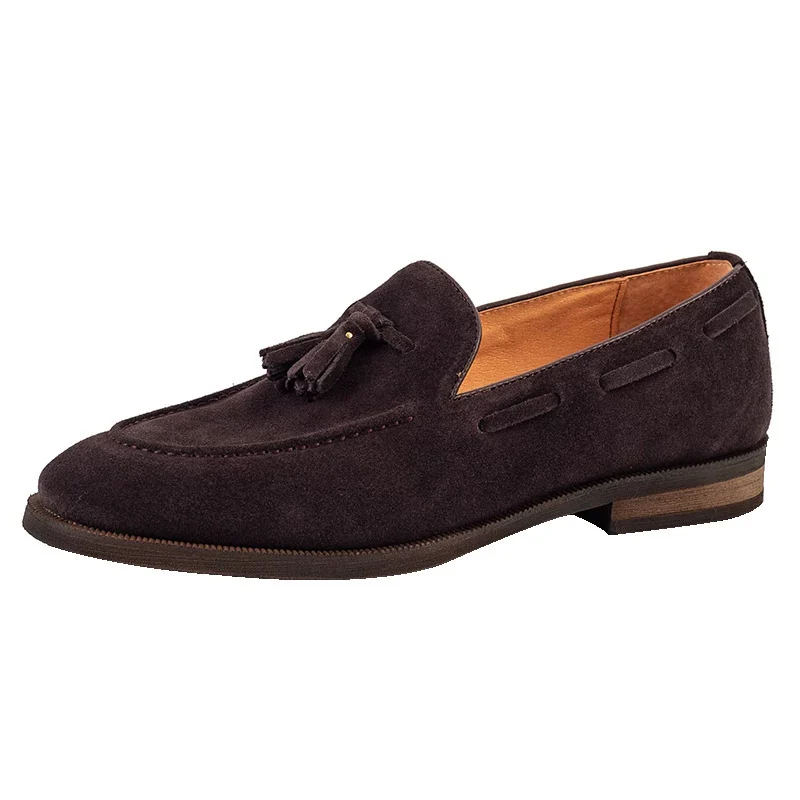 Mens Slip-on Leather Shoes Loafers For Commuting - Image 7