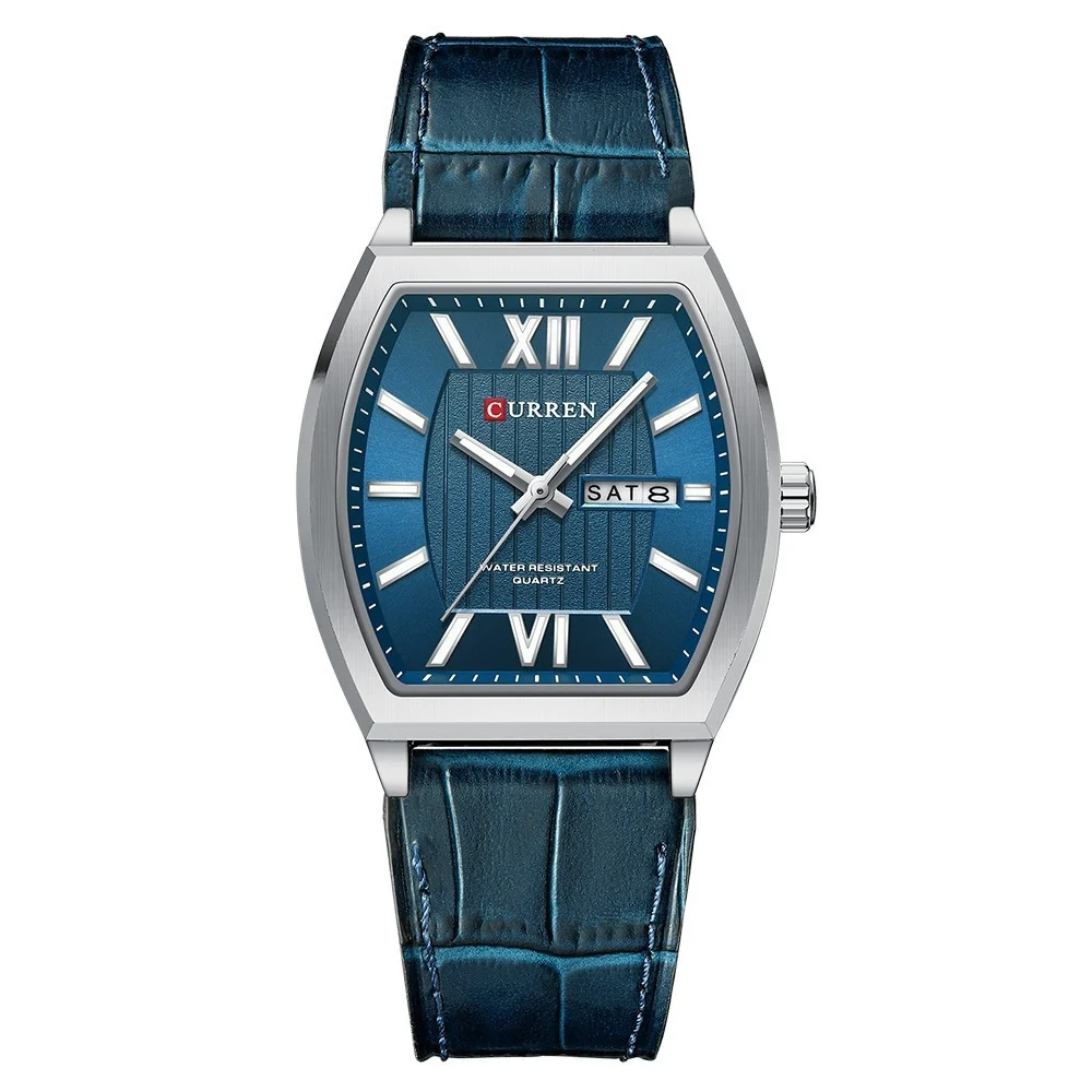 Dual-calendar Casual Leather Wristwatch Couples Watch - Image 6