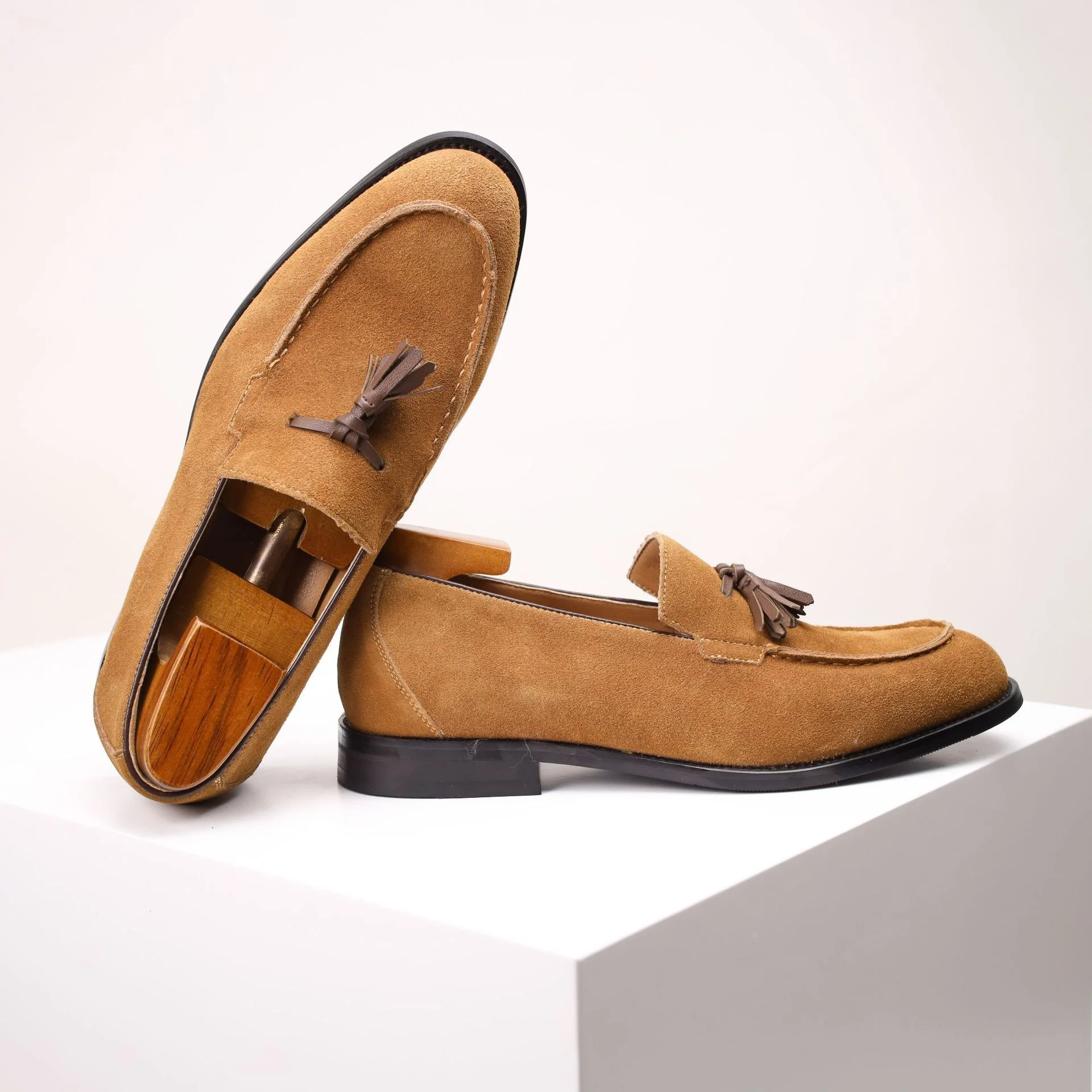 Lazy Slip-on British-style Suede Business Loafers Mens Fashion Shoes - Image 3