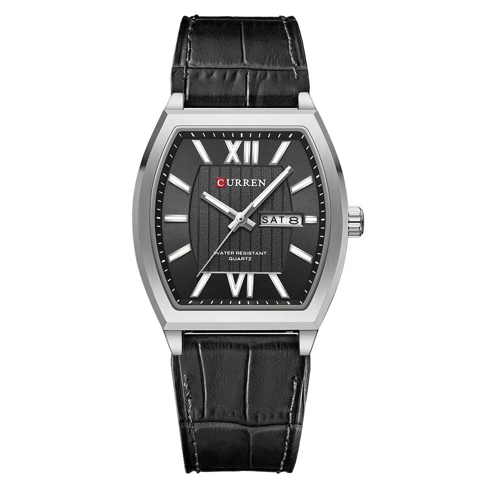 Dual-calendar Casual Leather Wristwatch Couples Watch - Image 4