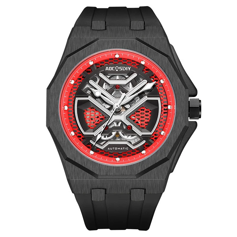 Trendy Hollow Mechanical Watch With Luminous Display And Water Resistance For Men - Image 5
