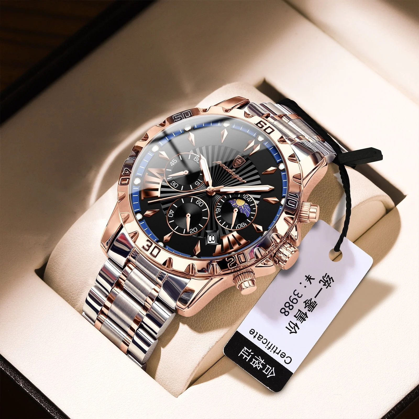 Waterproof Multifunction Sporty Mens Watch - Image 3