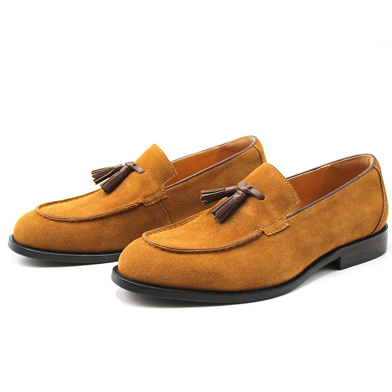 Lazy Slip-on British-style Suede Business Loafers Mens Fashion Shoes - Image 6