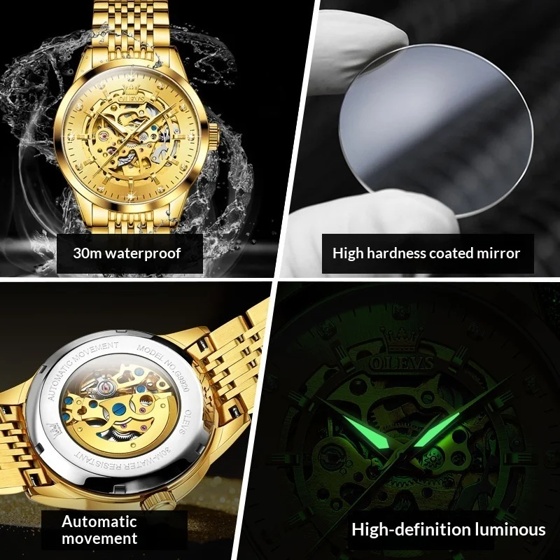Fully Automatic Mechanical Skeleton Mens Watch - Image 4