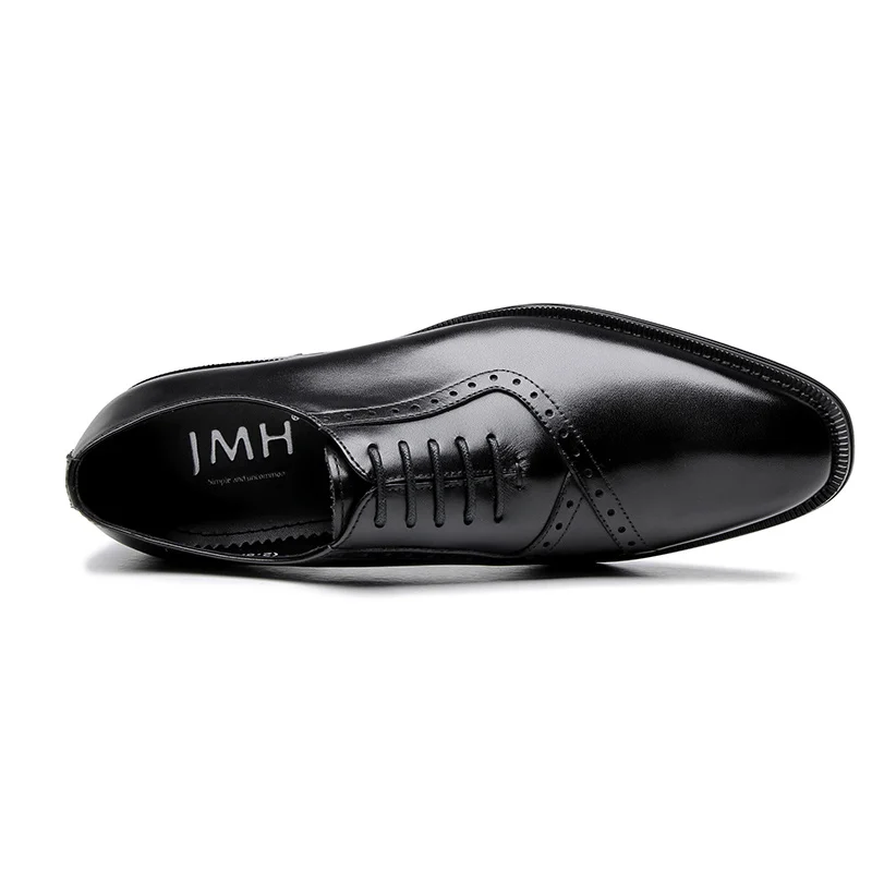 Business Carved Pointed Retro Wedding Shoes Men - Image 3