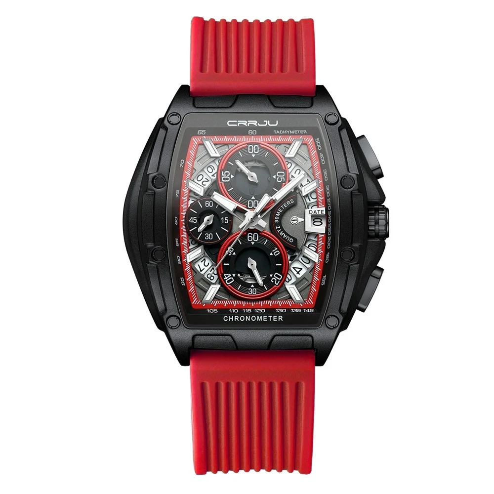 Neutral Waterproof Tape Calendar Multifunction Mens Watch Quartz Watch - Image 5