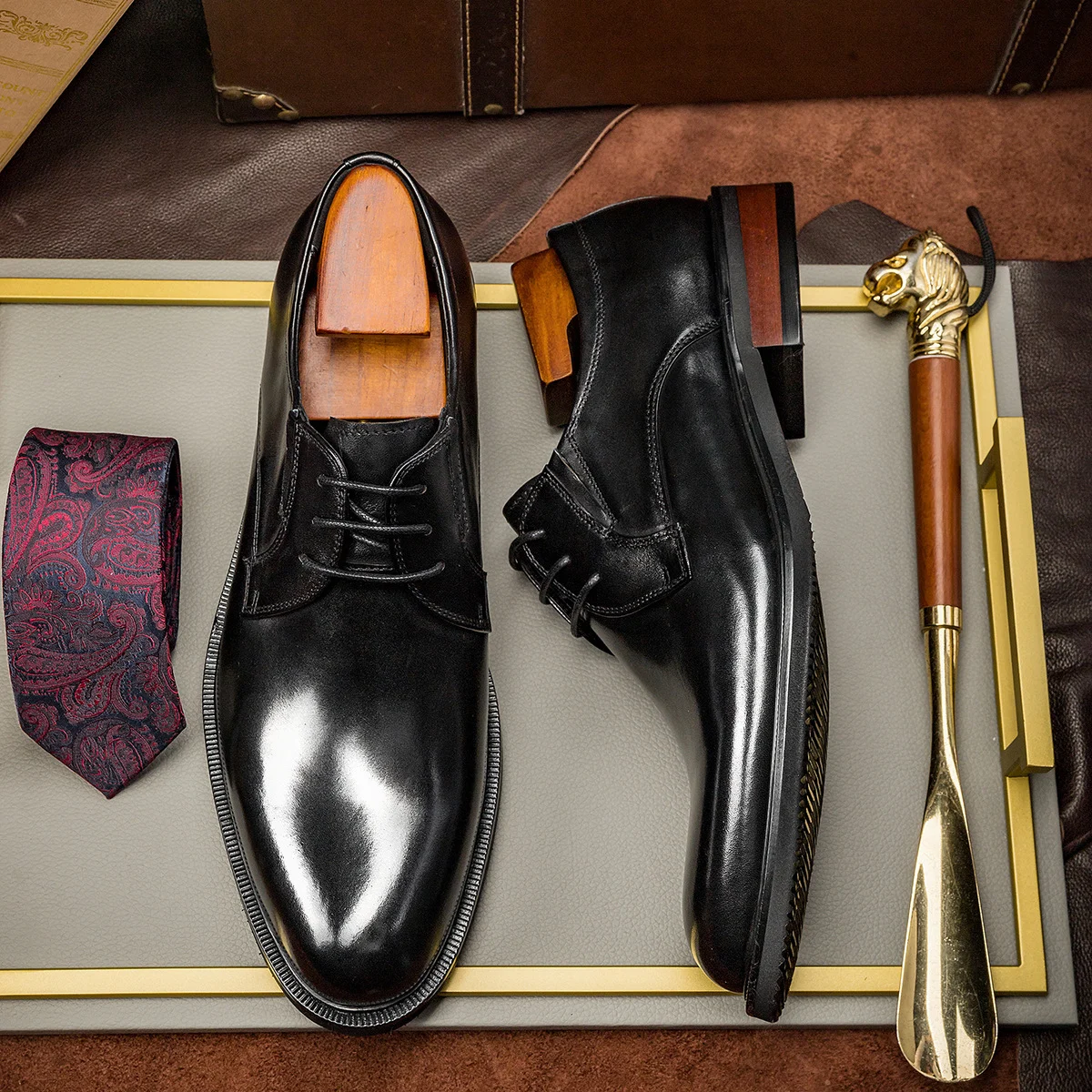 New Korean-style Mens Business Dress Leather Shoes - Image 4