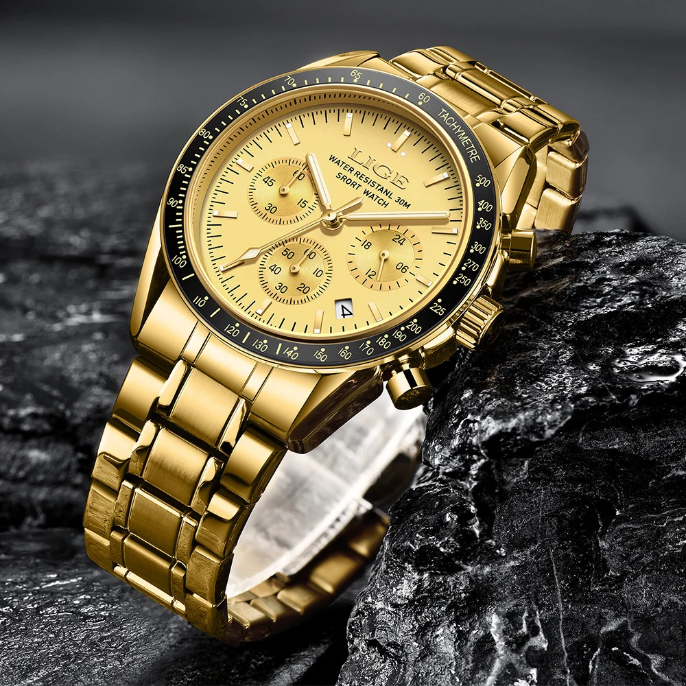 Mens Multifunctional Waterproof Calendar Luminous Quartz Watch - Image 9