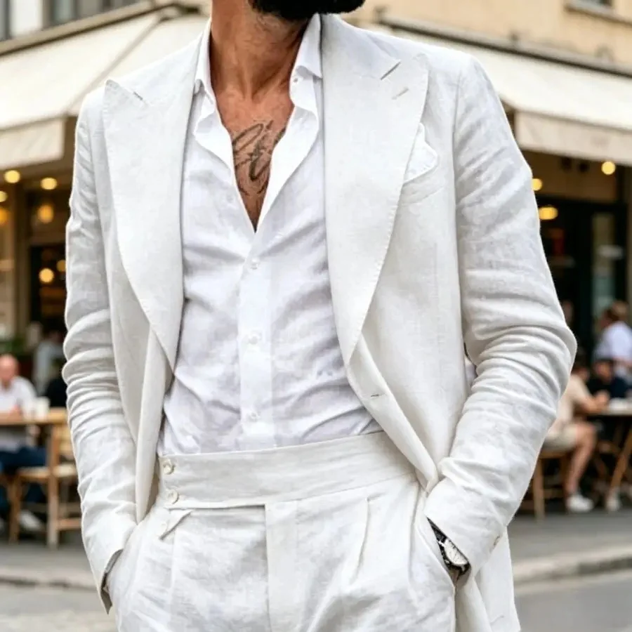 Mens Simple Two-Piece Suit Set - Image 10