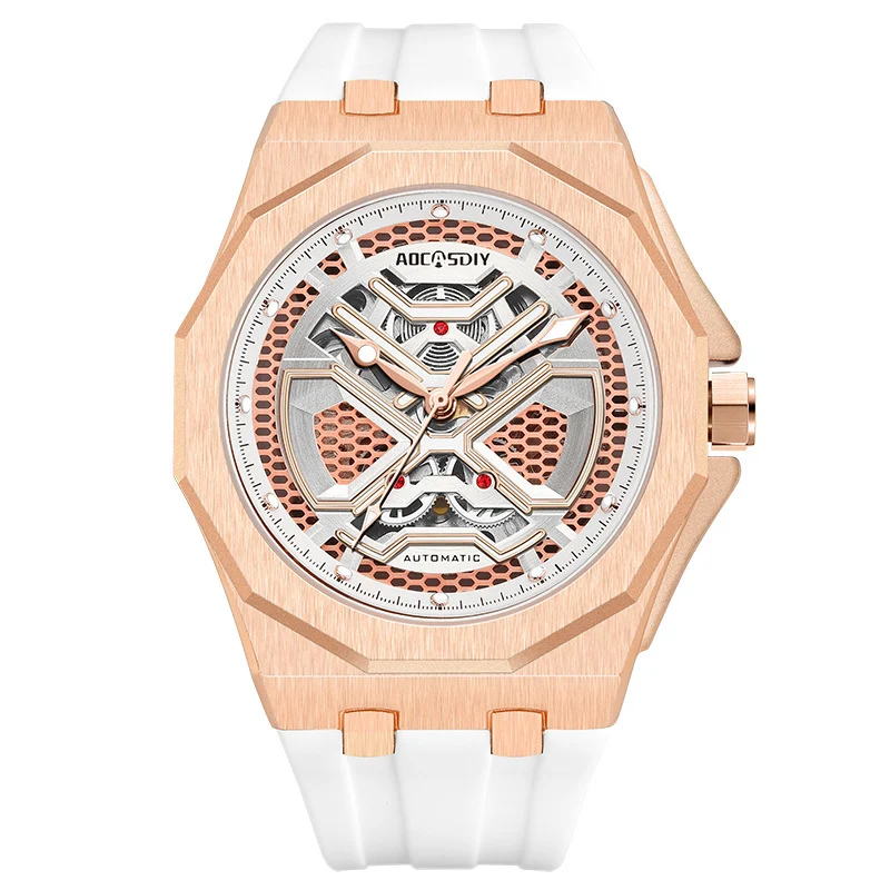 Trendy Hollow Mechanical Watch With Luminous Display And Water Resistance For Men - Image 2