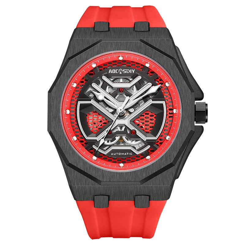 Trendy Hollow Mechanical Watch With Luminous Display And Water Resistance For Men - Image 9