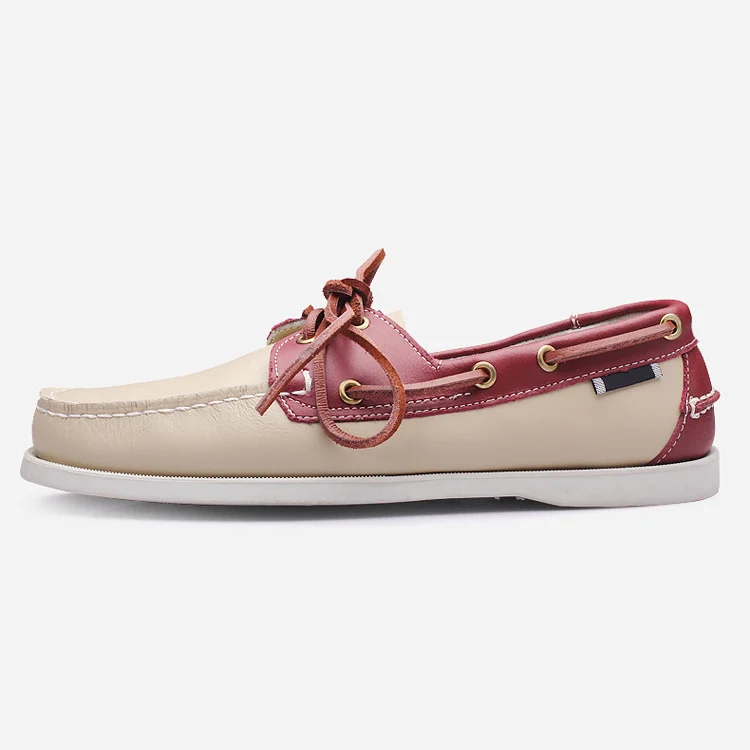 Mens Low-Top Fashionable Classic Hand-Stitched Casual Leather Shoes - Image 3