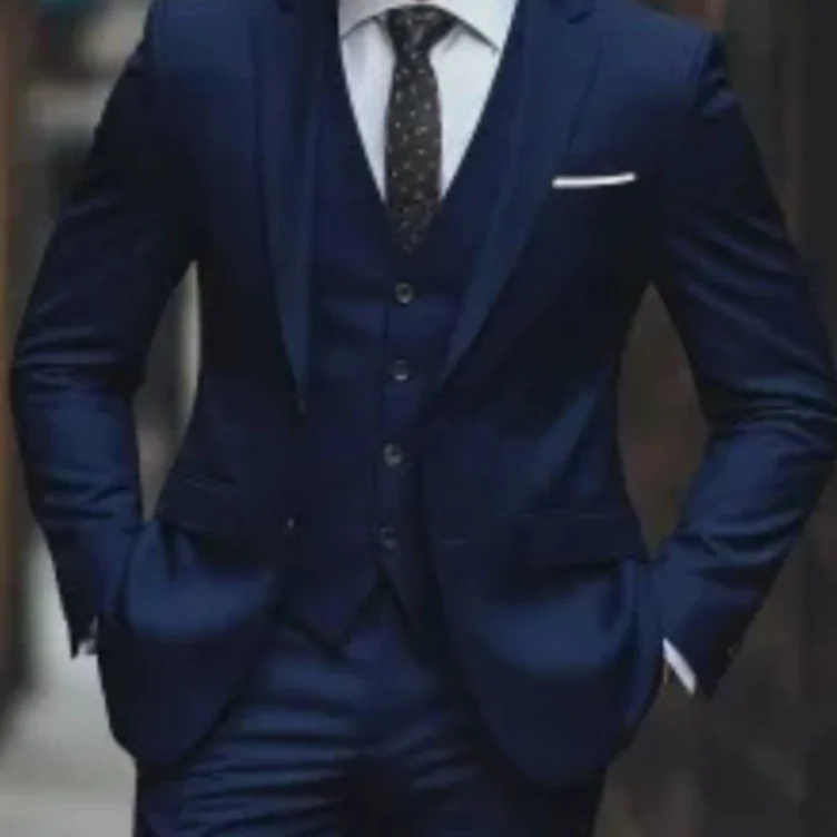 Men's Suit Three-piece Suit Fashion Woolen Suit