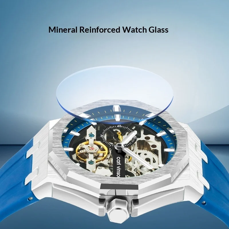 Fully Automatic Luminous Decorative Hollow Silicone-Strap Mechanical Alloy Watch - Image 9