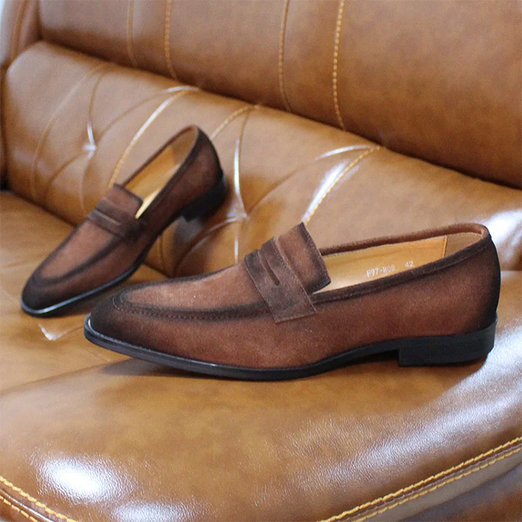 Men Leather Lazy Breathable Casual Shoes - Image 5