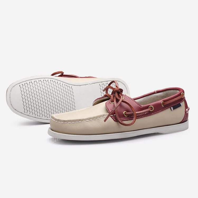 Mens Low-Top Fashionable Classic Hand-Stitched Casual Leather Shoes