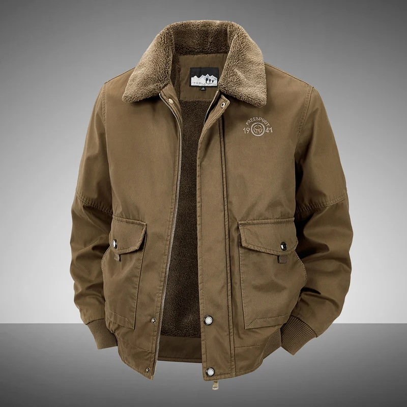 Multi-pocket Casual Cotton Jacket For Young And Middle-aged Adults