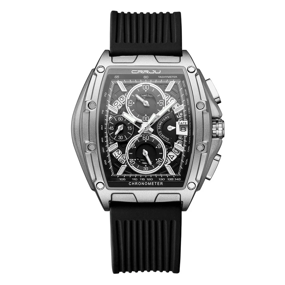 Neutral Waterproof Tape Calendar Multifunction Mens Watch Quartz Watch - Image 2