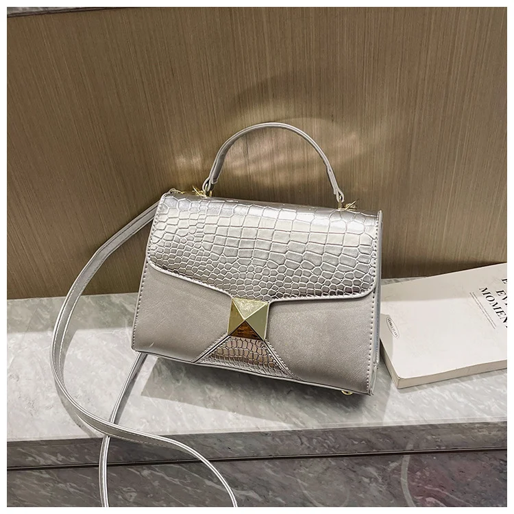 Mining Stone Pattern Stitching Square Pouch Women's Classic All-match Niche Shoulder Bag - Image 7