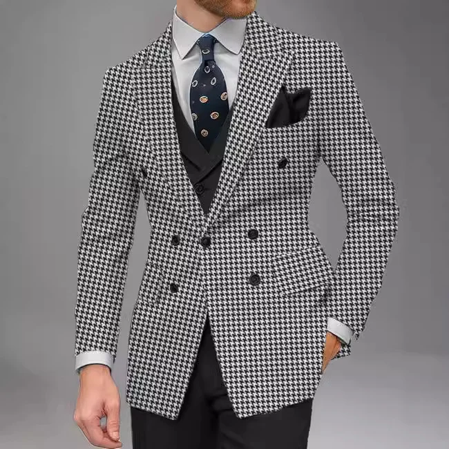 Business-Casual Tailored Suit Spring-Autumn Top For Men - Image 3