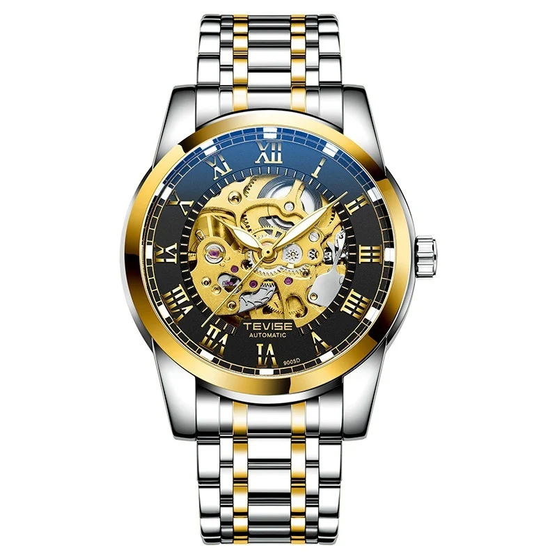 Waterproof Mens Automatic Minimalist Stylish Hollow Mechanical Luminous Watch - Image 4
