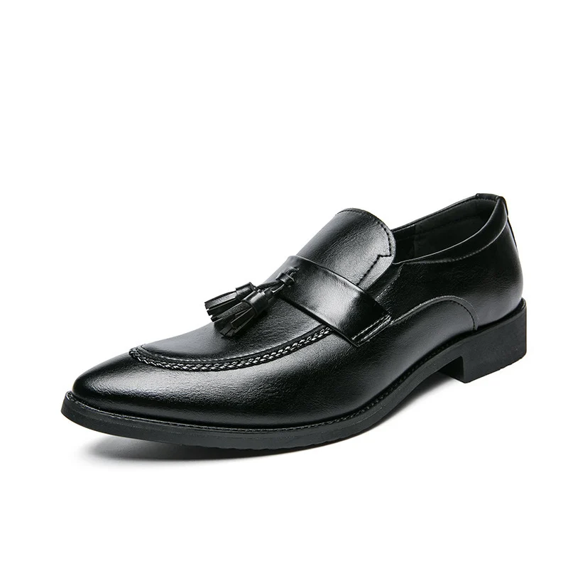Mens British-style Casual Fashionable Business Tassel Leather Shoes - Image 3