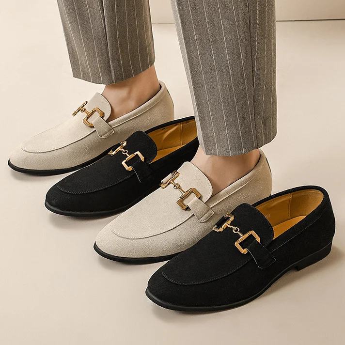 Mens Solid-Colored Glossy Casual Leather Dress Shoes For The Office - Image 3
