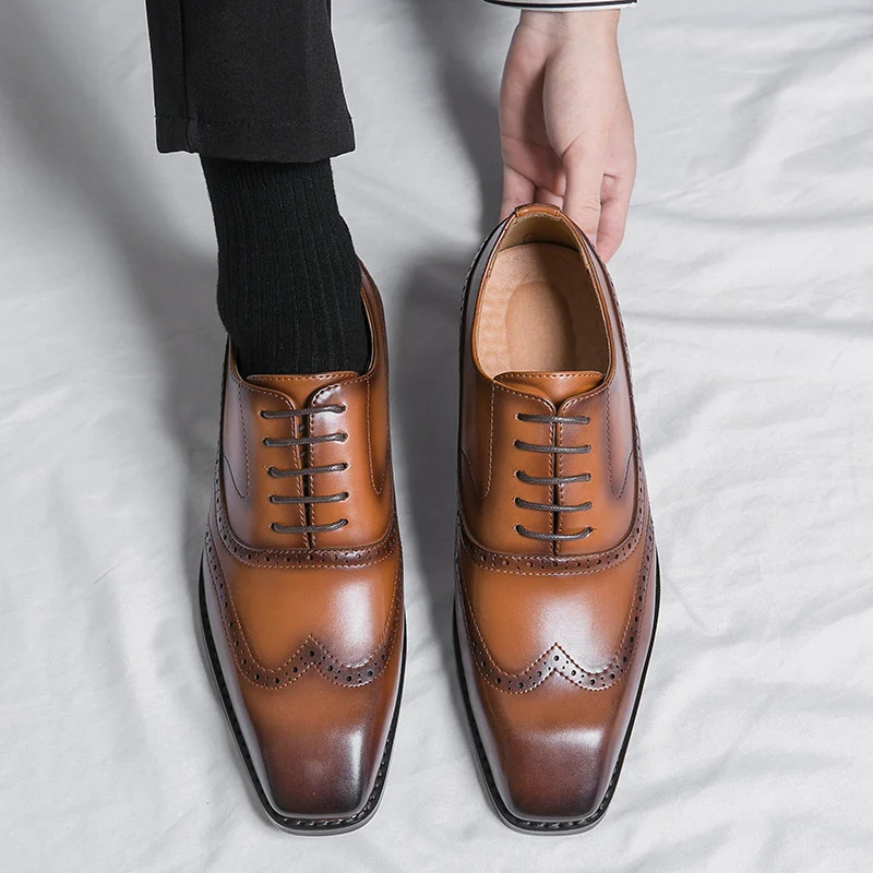 Summer New Mens Stylish Formalbusiness-casual Leather Shoes