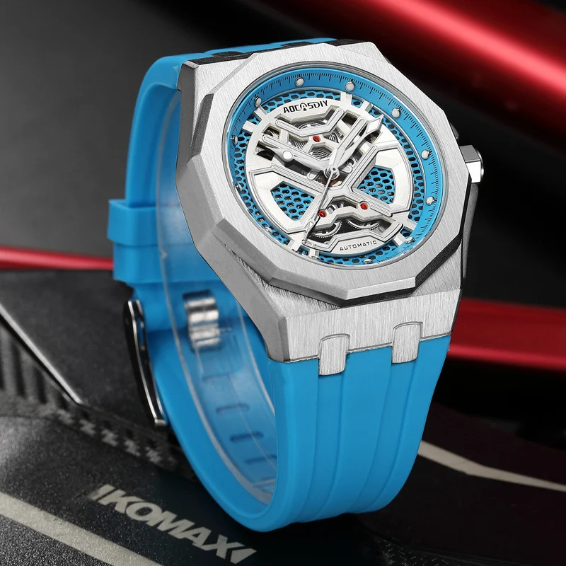 Trendy Hollow Mechanical Watch With Luminous Display And Water Resistance For Men - Image 7