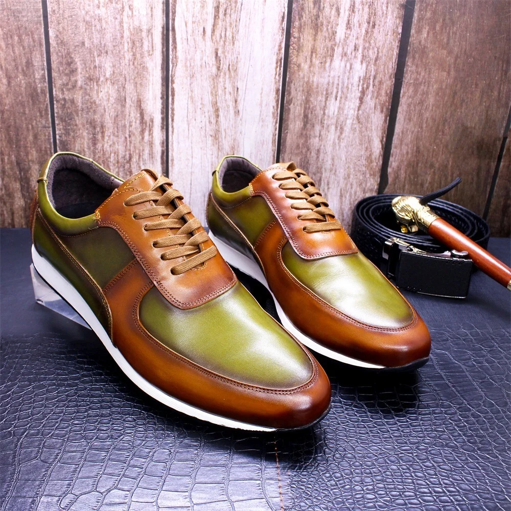 Sponge Leather Gentleman Mens Shoes With Rubber Outsole Heel - Image 6