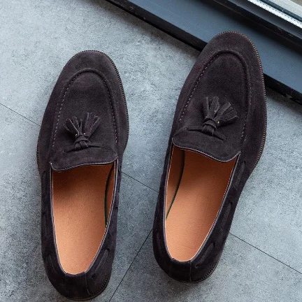 Mens Slip-on Leather Shoes Loafers For Commuting